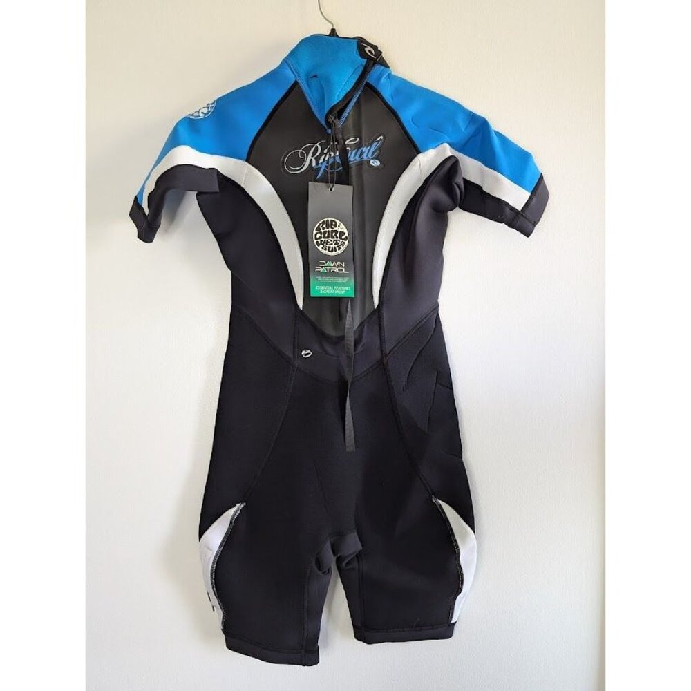 Rip Curl Women's Black and Blue Short Sleeve Springsuit Wetsuit - Picture 3 of 5